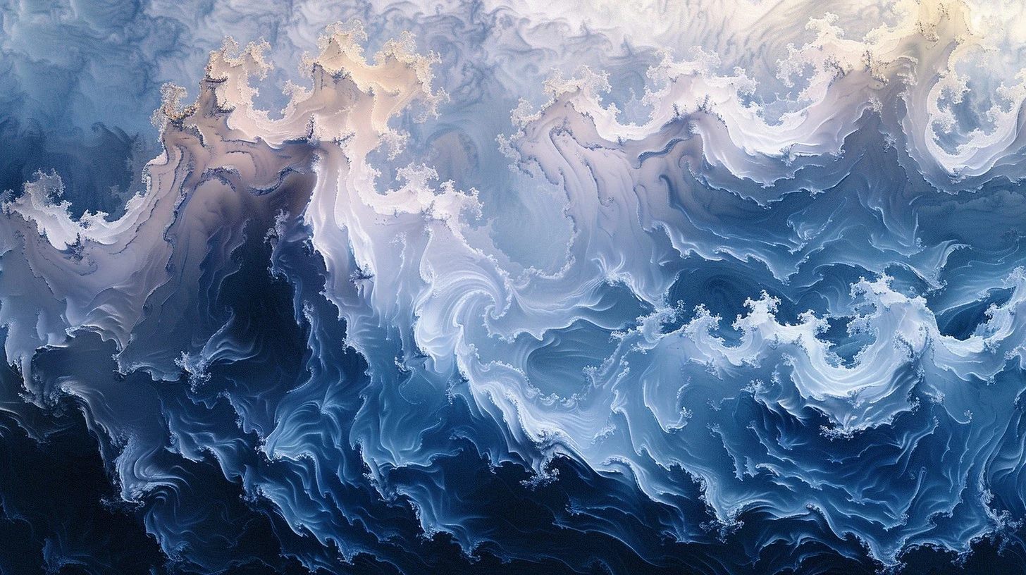 Abstract fluid illustration representing deep water immersion and calm