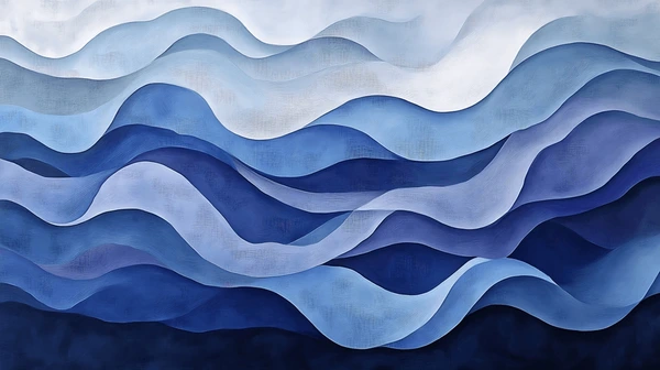 Deep tonal gradients evoking calm water and quiet restorative spaces
